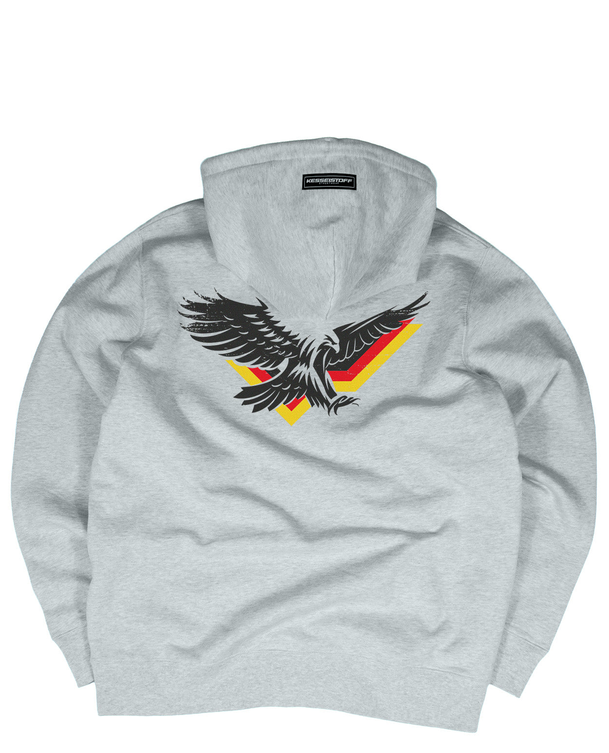 Hoodie Eagle Print Grey