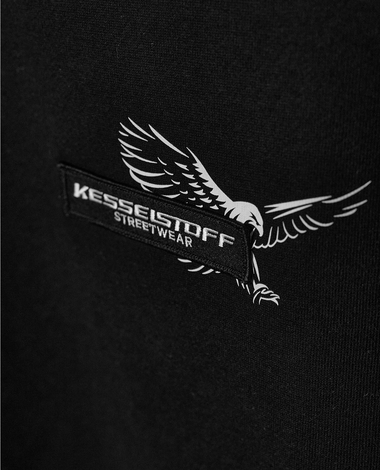Hoodie Eagle Print Black