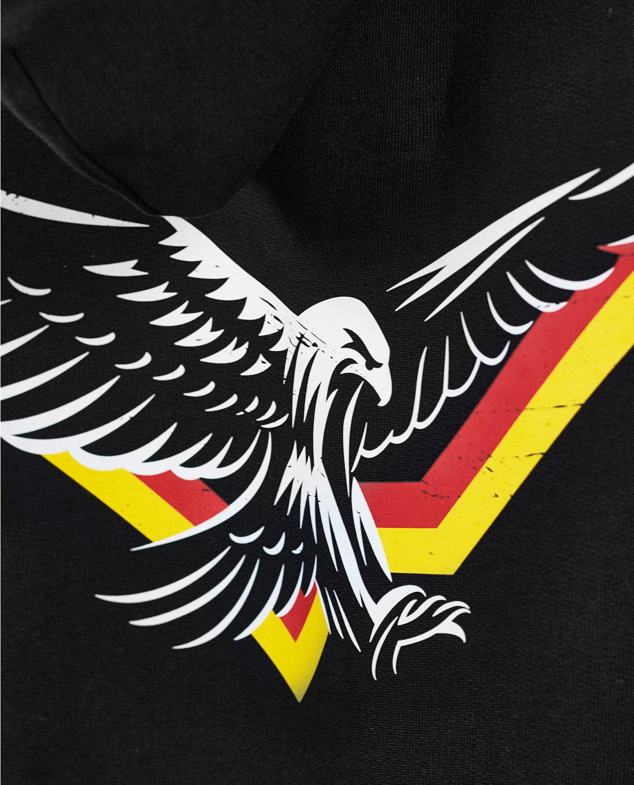Hoodie Eagle Print Black