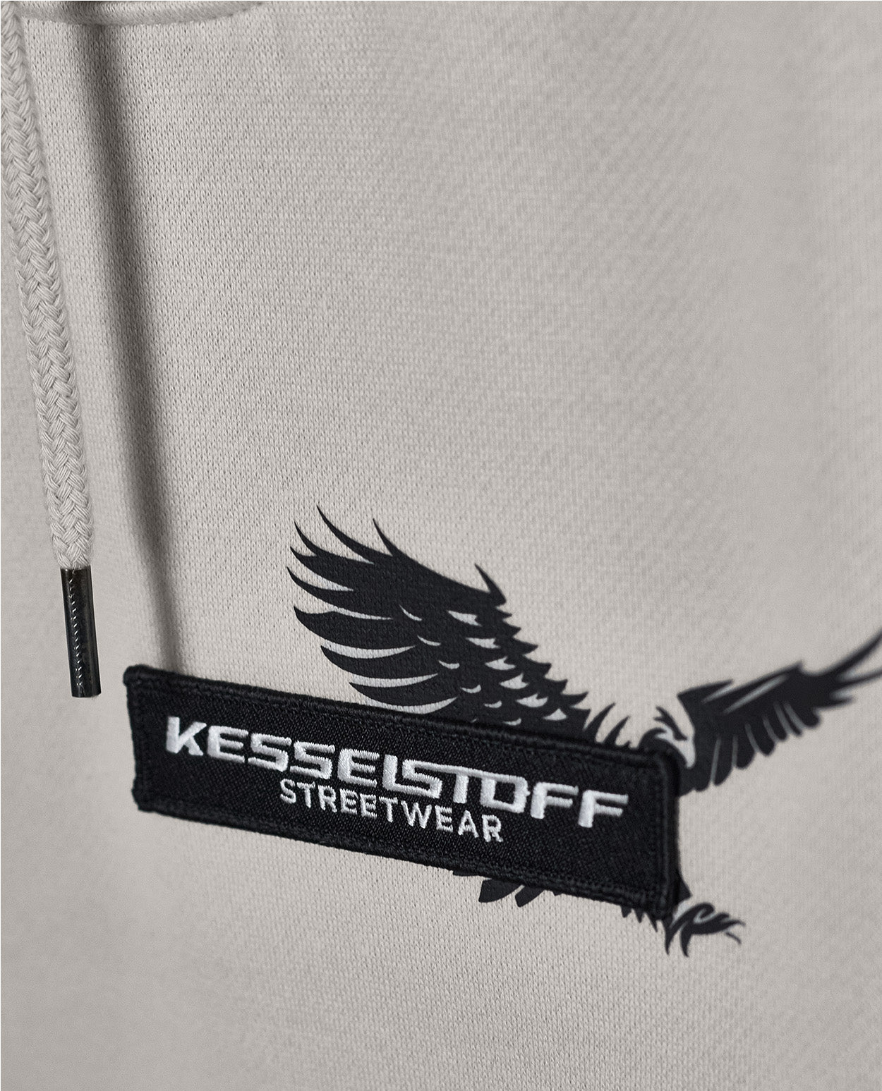 Hoodie Eagle Print Bone