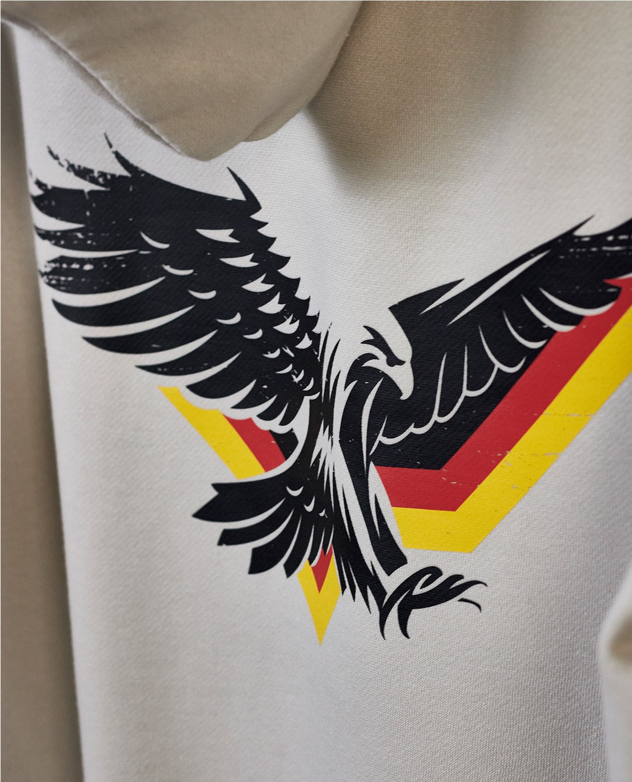 Hoodie Eagle Print Bone