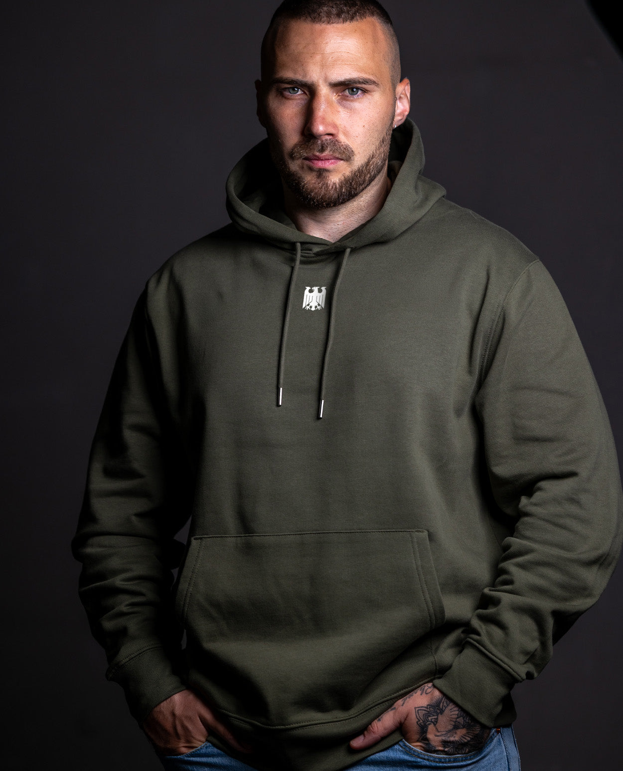 Hoodie Heimatliebe Khaki