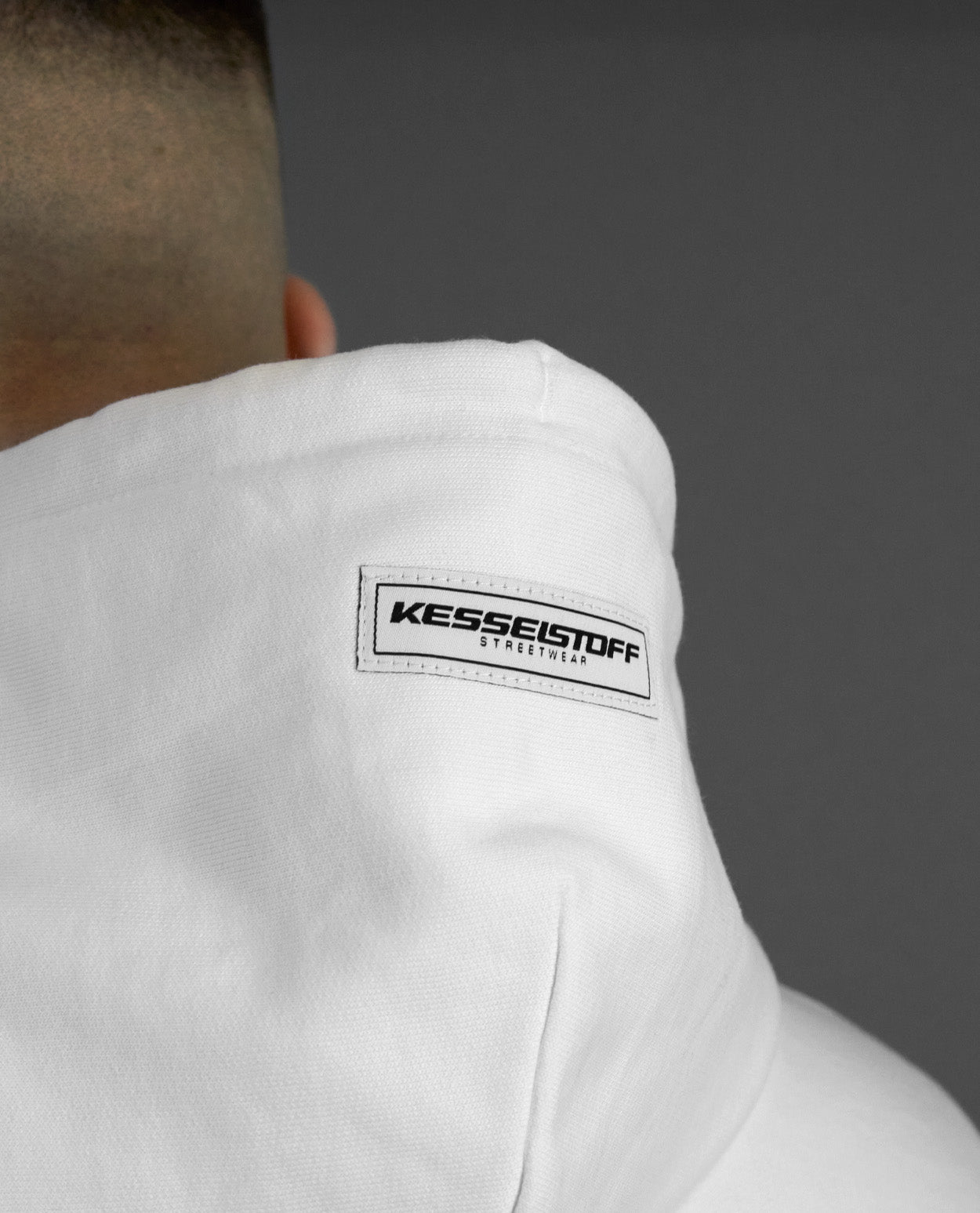 Hoodie Eagle Patch White
