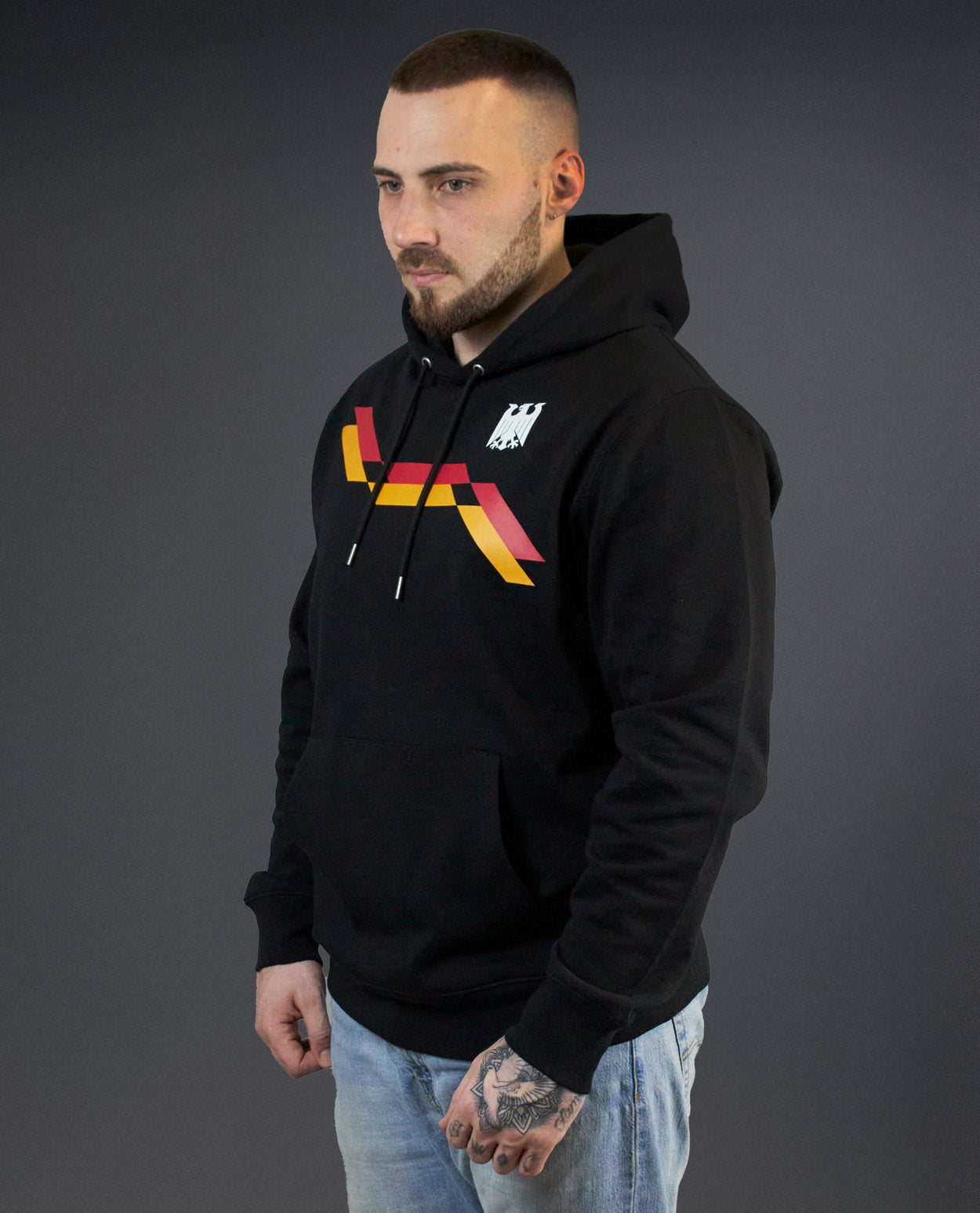 Deutschland Retro Hoodie - Black