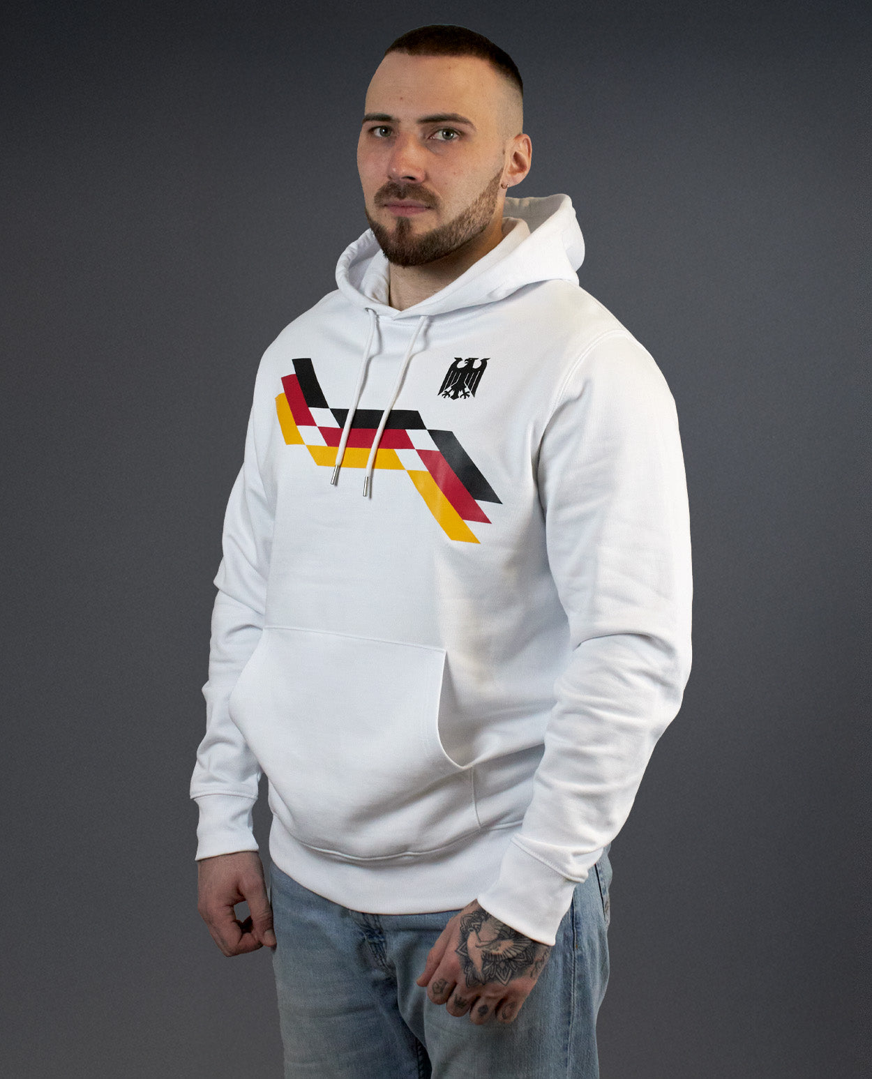 Deutschland Retro Hoodie - White