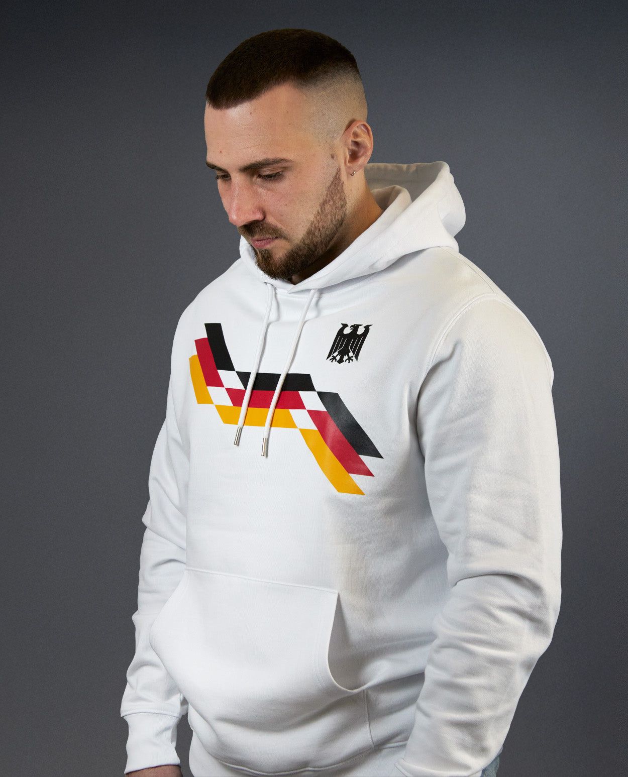 Deutschland Retro Hoodie - White