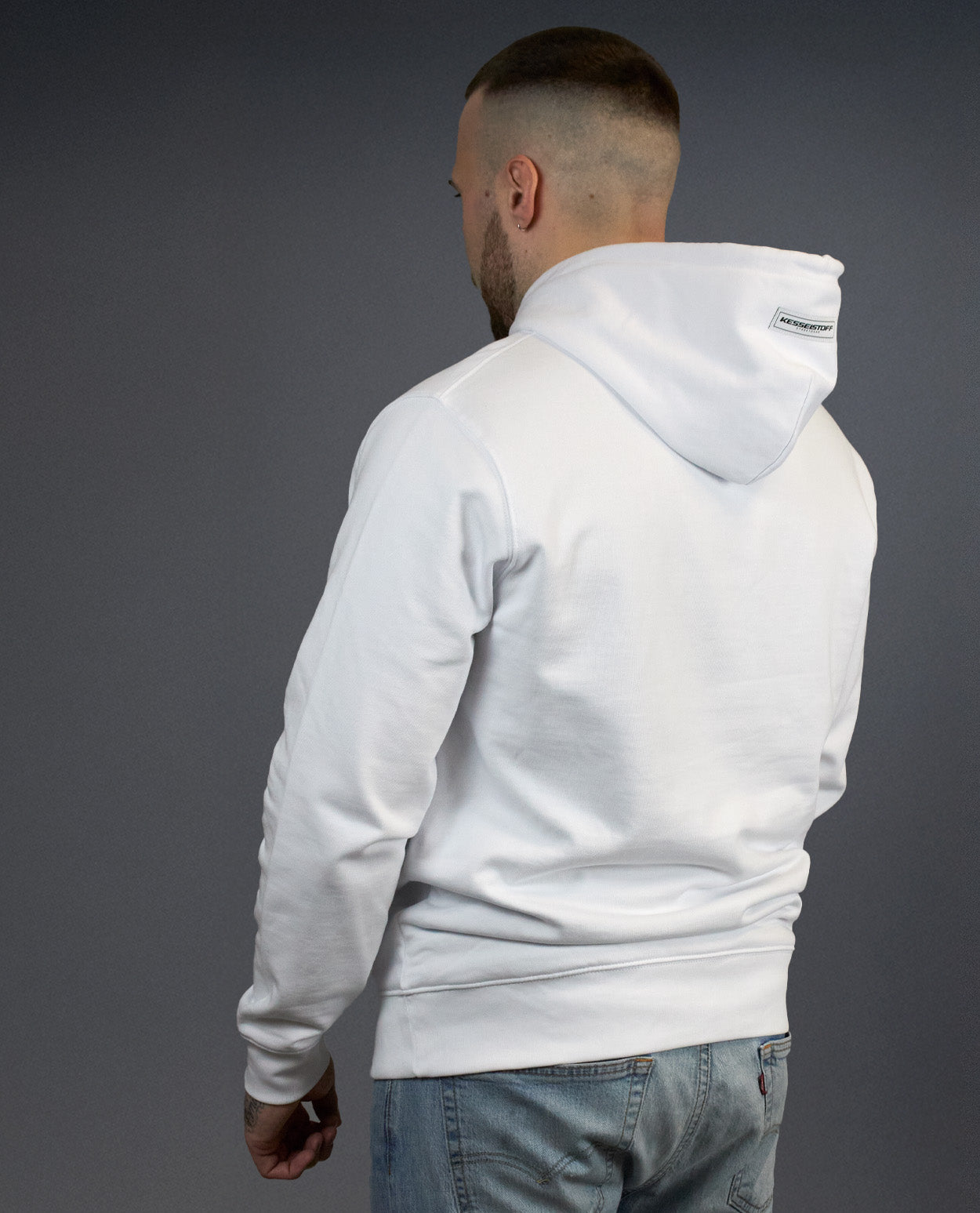 Hoodie Eagle Patch White