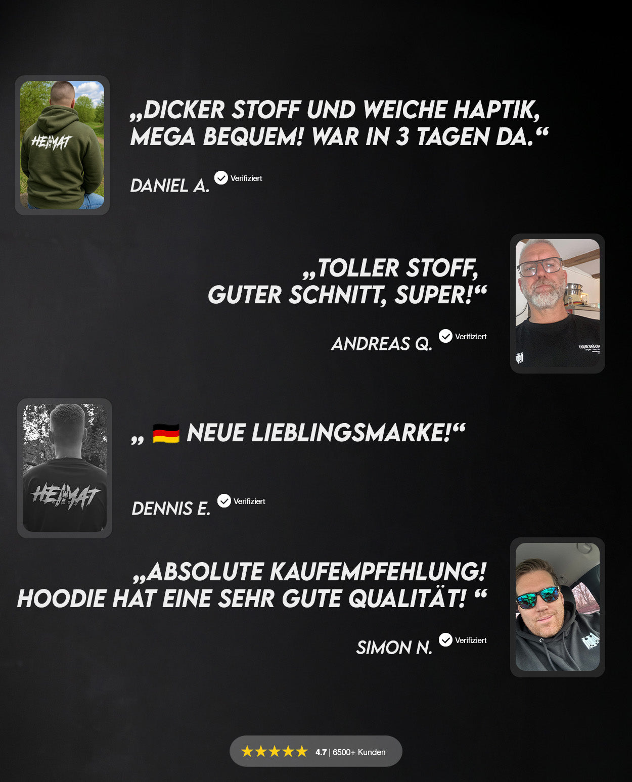 Hoodie - Ruhm & Ehre - Black