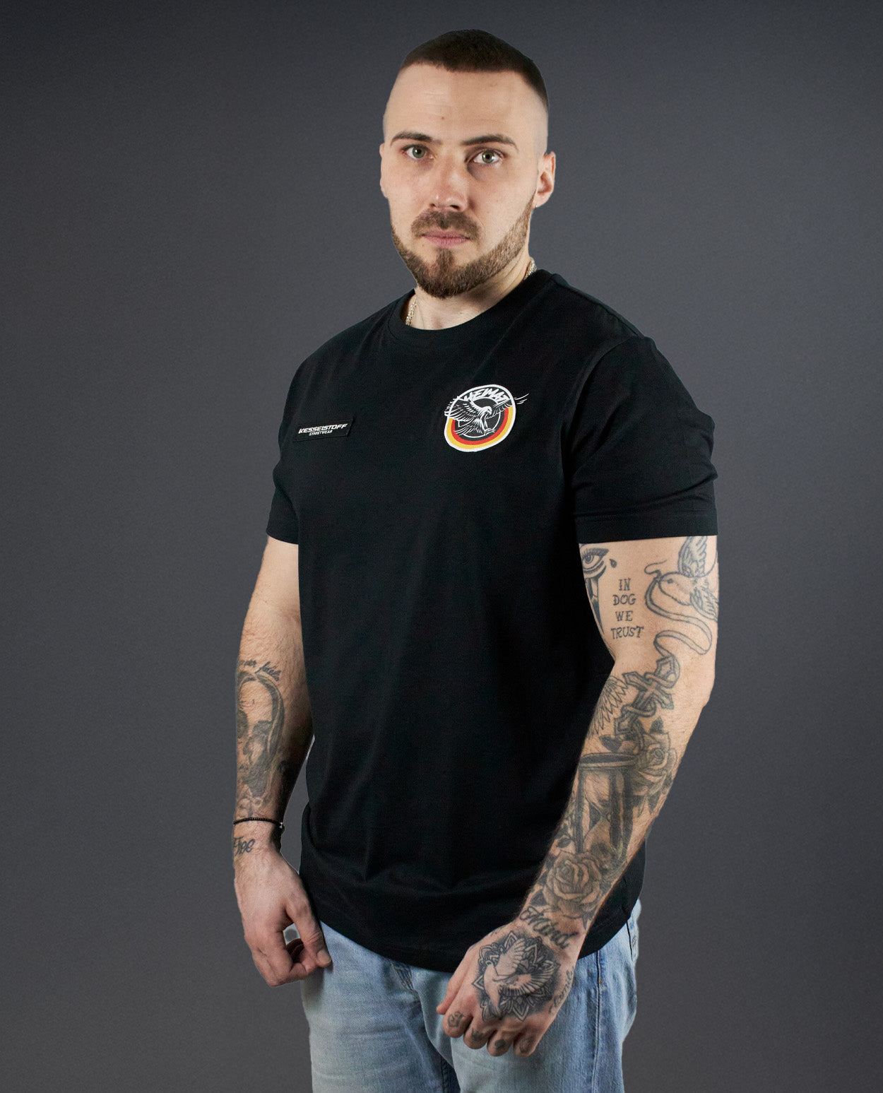 Shirt Eagle Patch Black