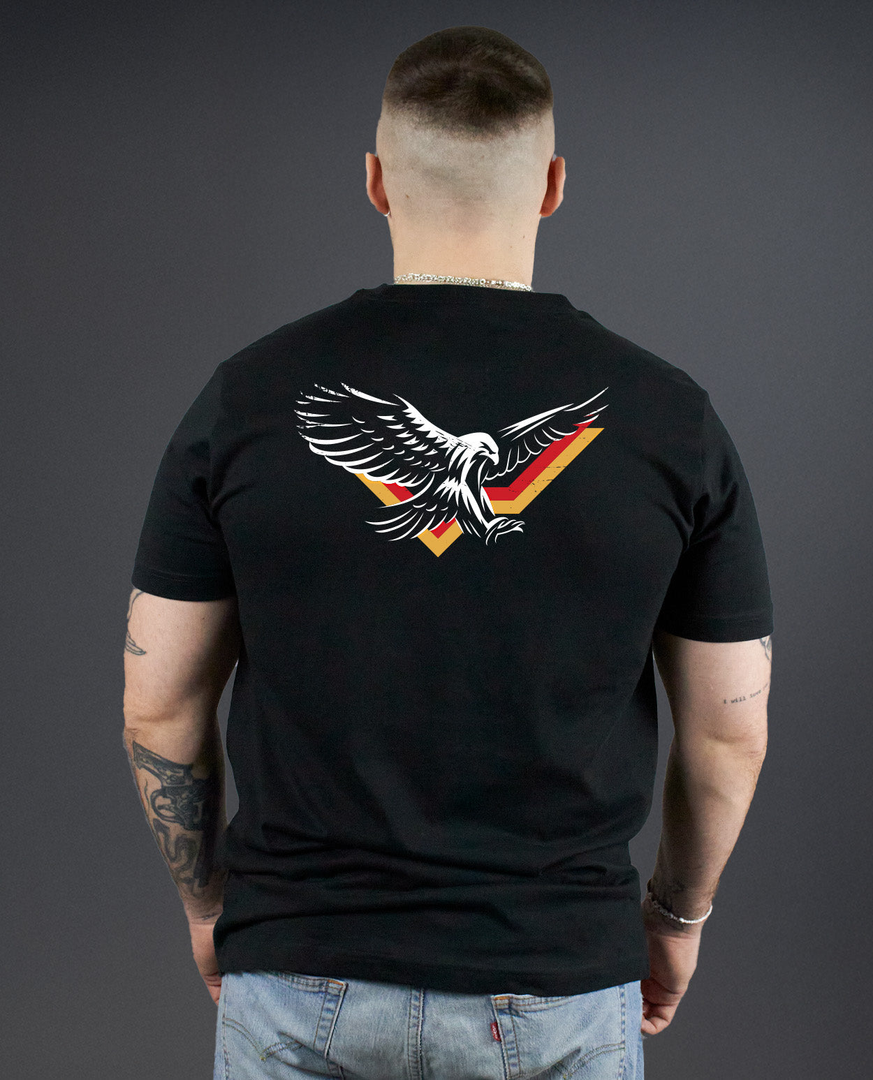 Shirt Eagle Print Black