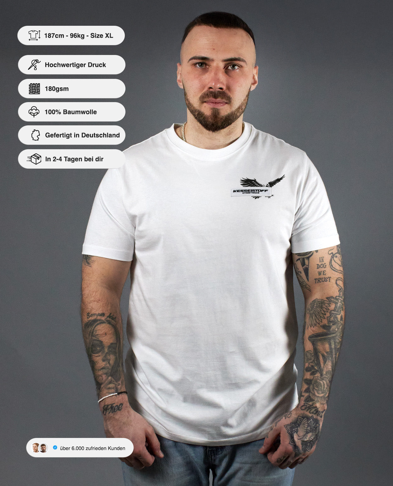 Shirt Eagle Print White