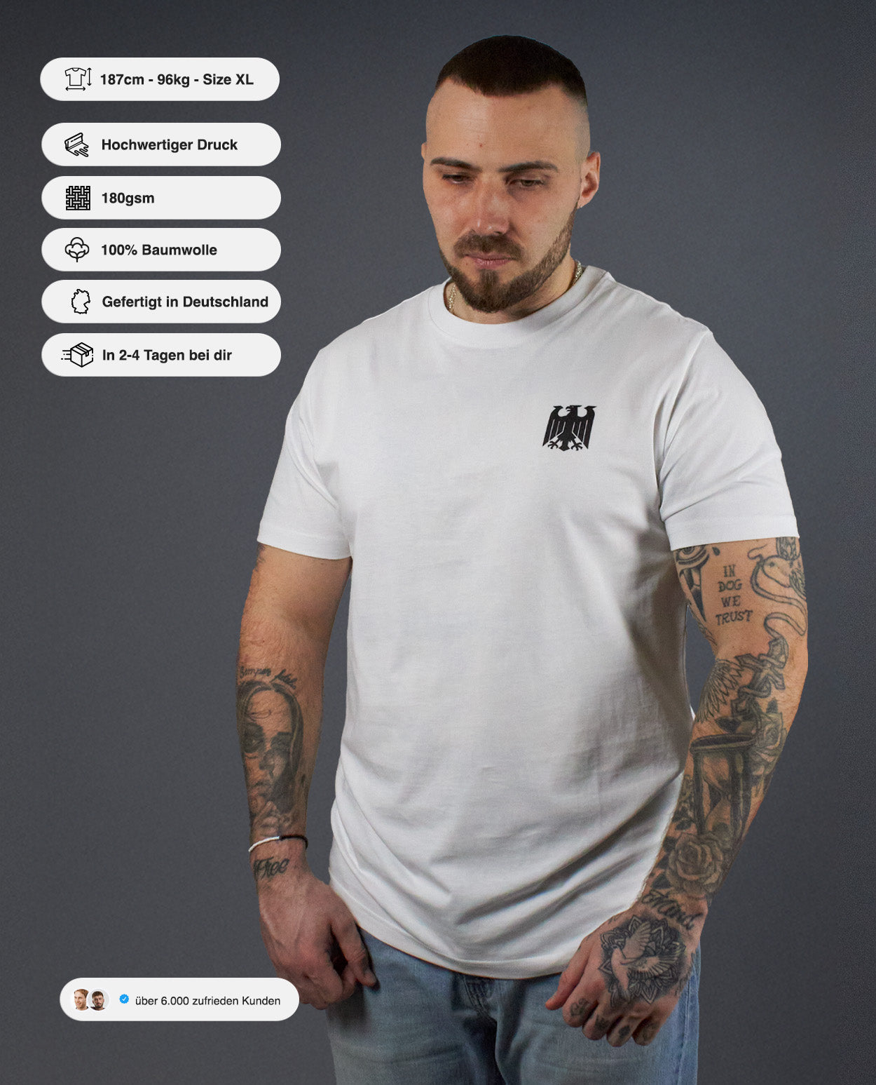 Shirt - Weiß - Adler