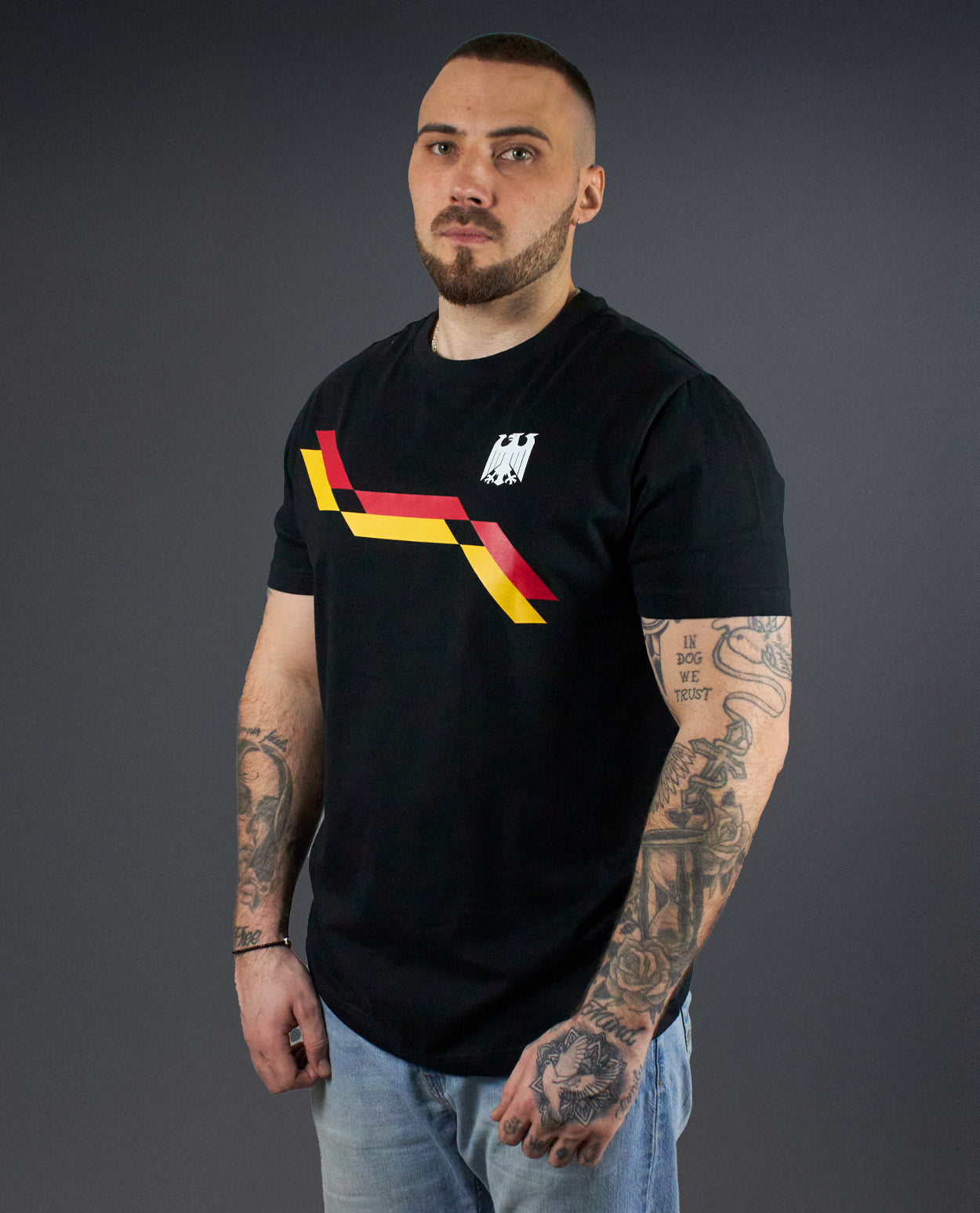 Deutschland Retro Shirt - Black