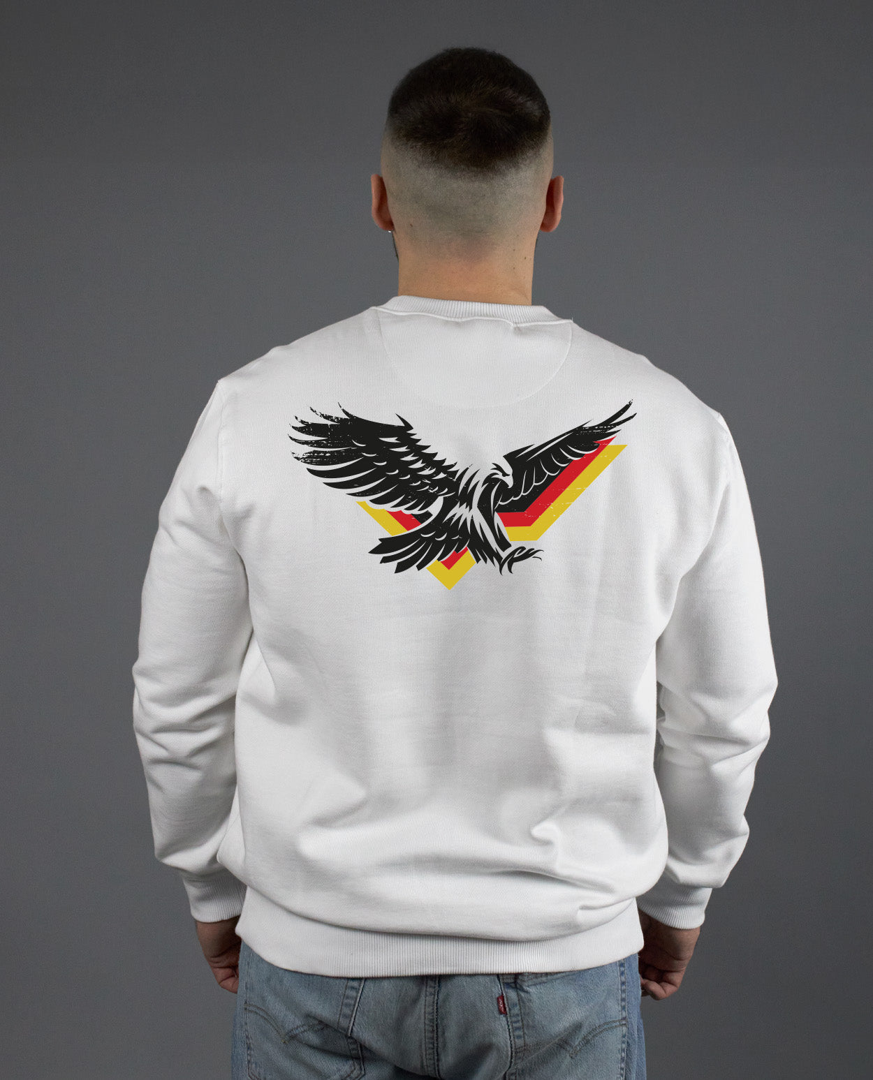 Sweatshirt Eagle Print White