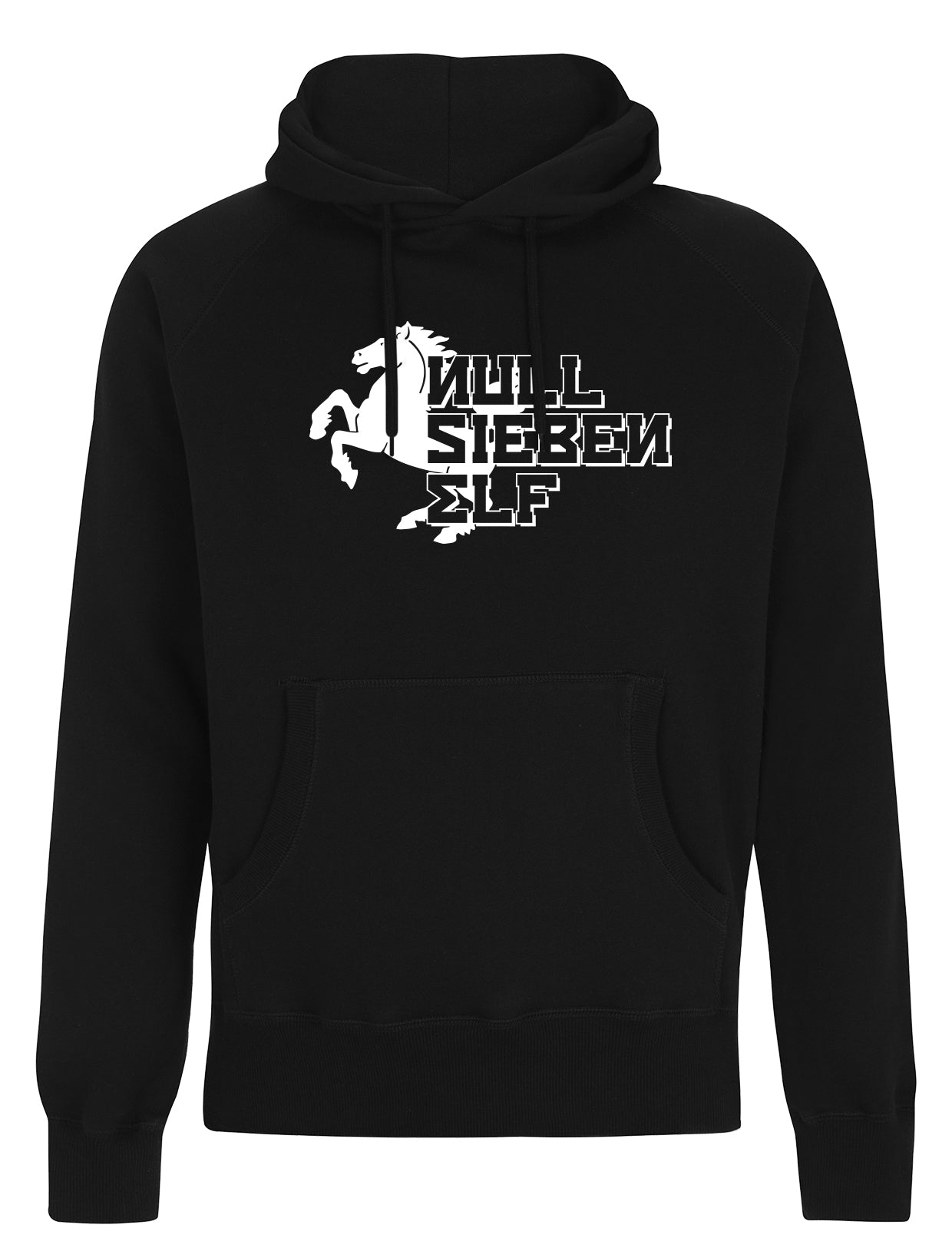 Hoodie - "NullSiebenElf" - Schwarz - Unisex