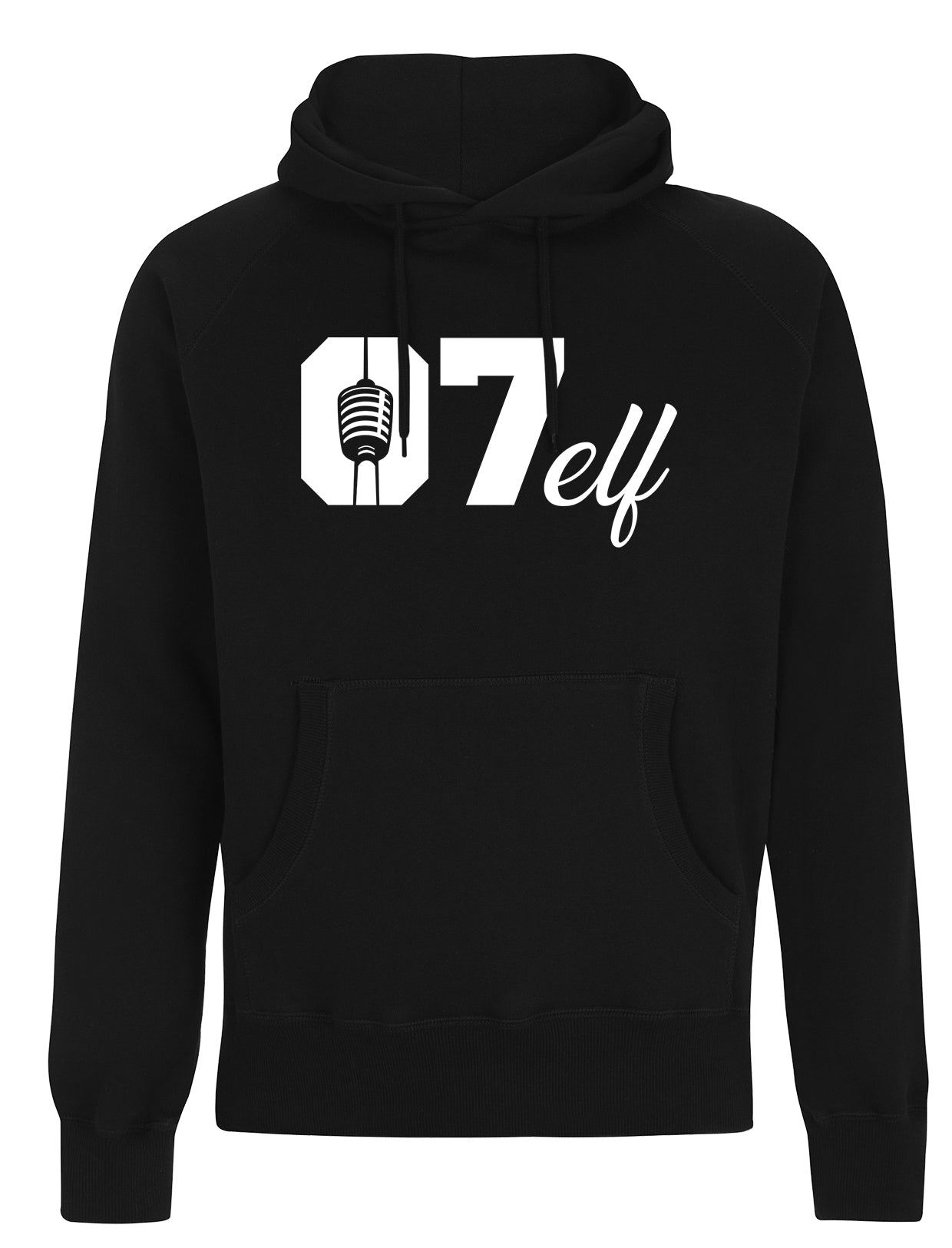 Hoodie - "07elf" - Schwarz - Unisex