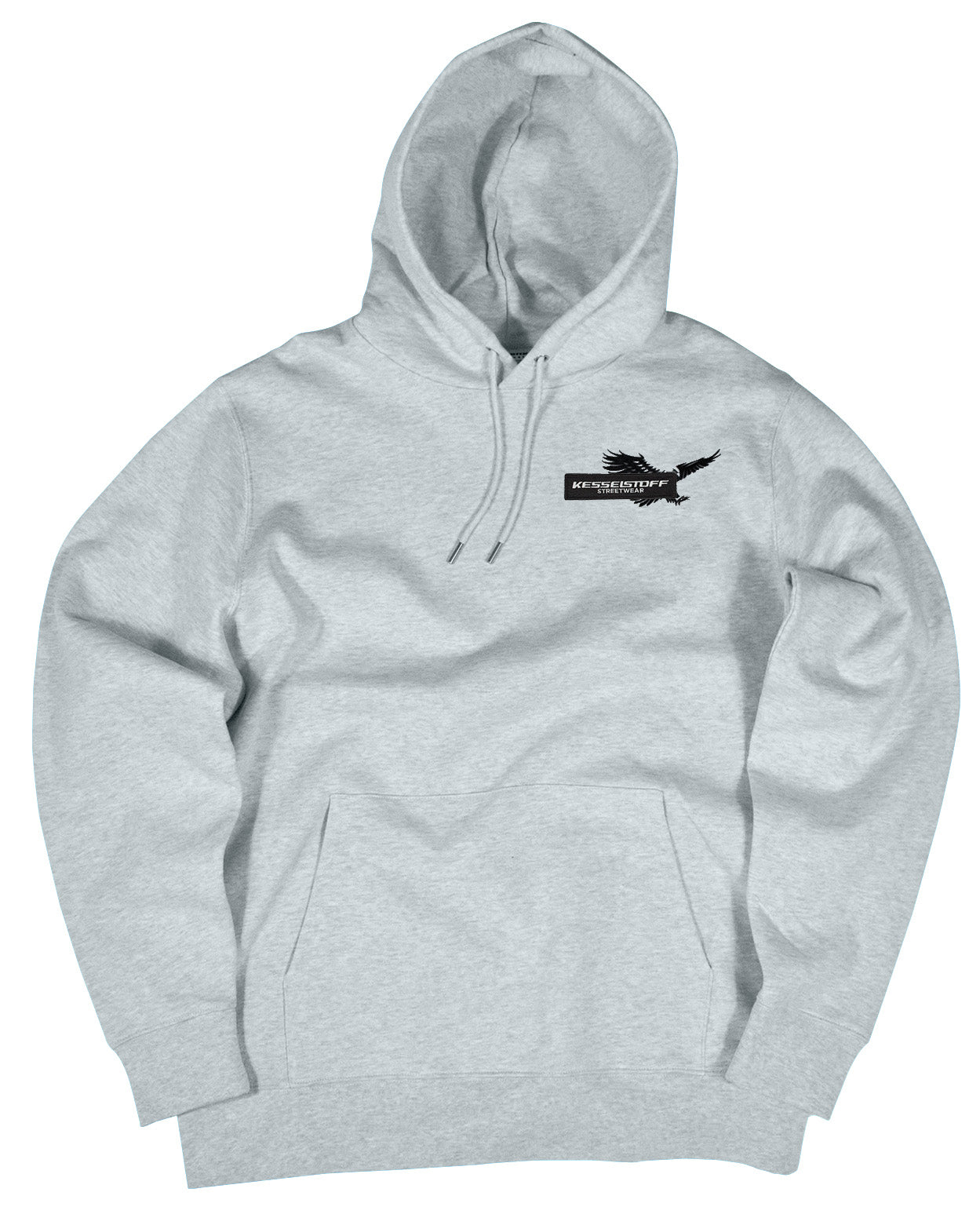 Hoodie Eagle Print Grey