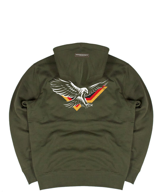 Hoodie Eagle Print Khaki