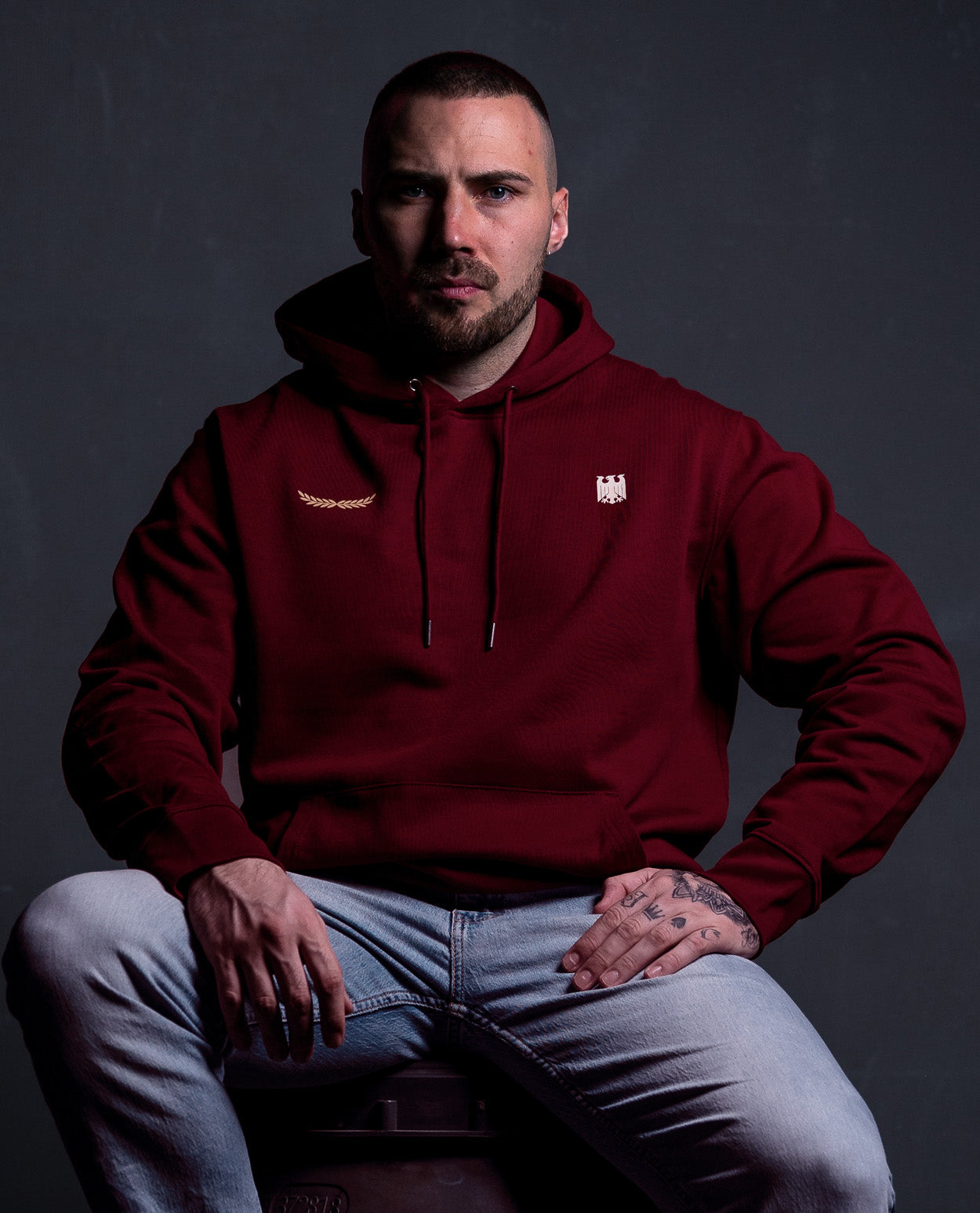 Heimatliebe Statement - Hoodie - Burgundy