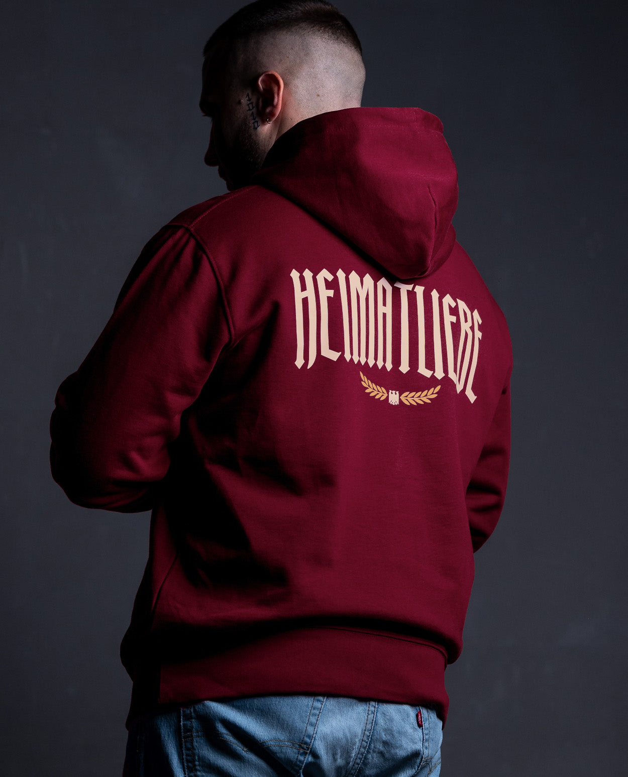 Heimatliebe Statement - Hoodie - Burgundy