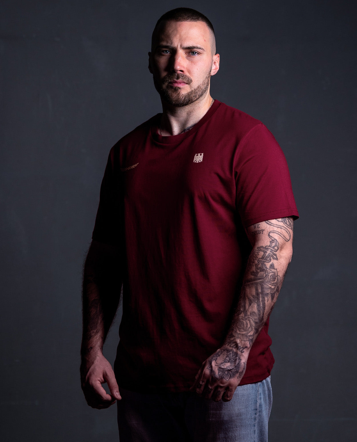 Heimatliebe Statement - Shirt - Burgundy