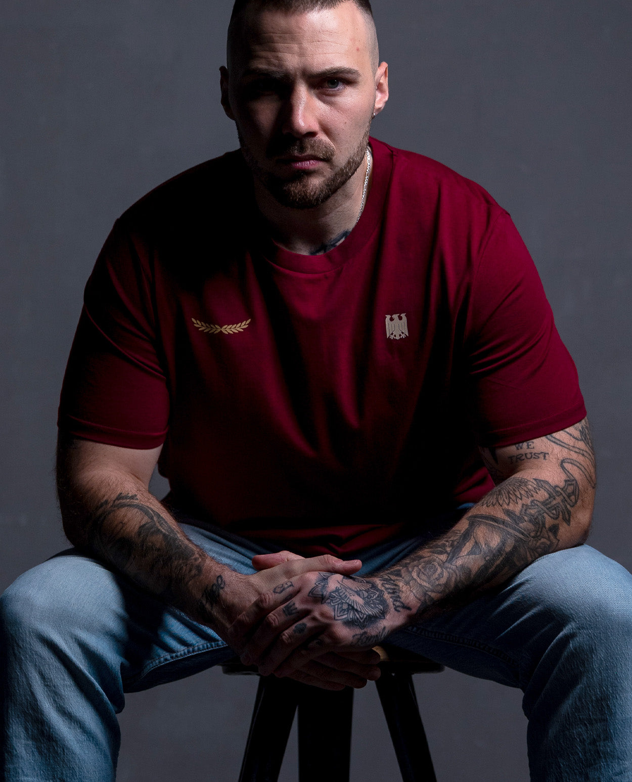 Heimatliebe Statement - Shirt - Burgundy