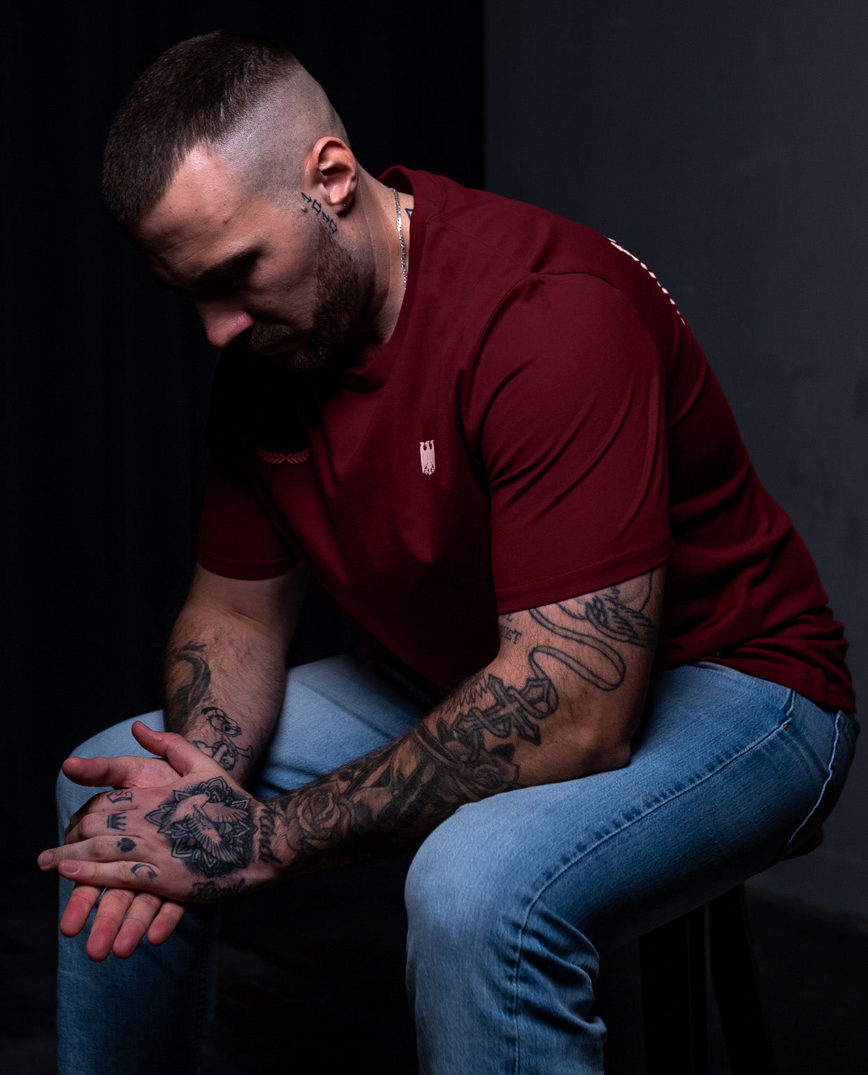 Heimatliebe Statement - Shirt - Burgundy