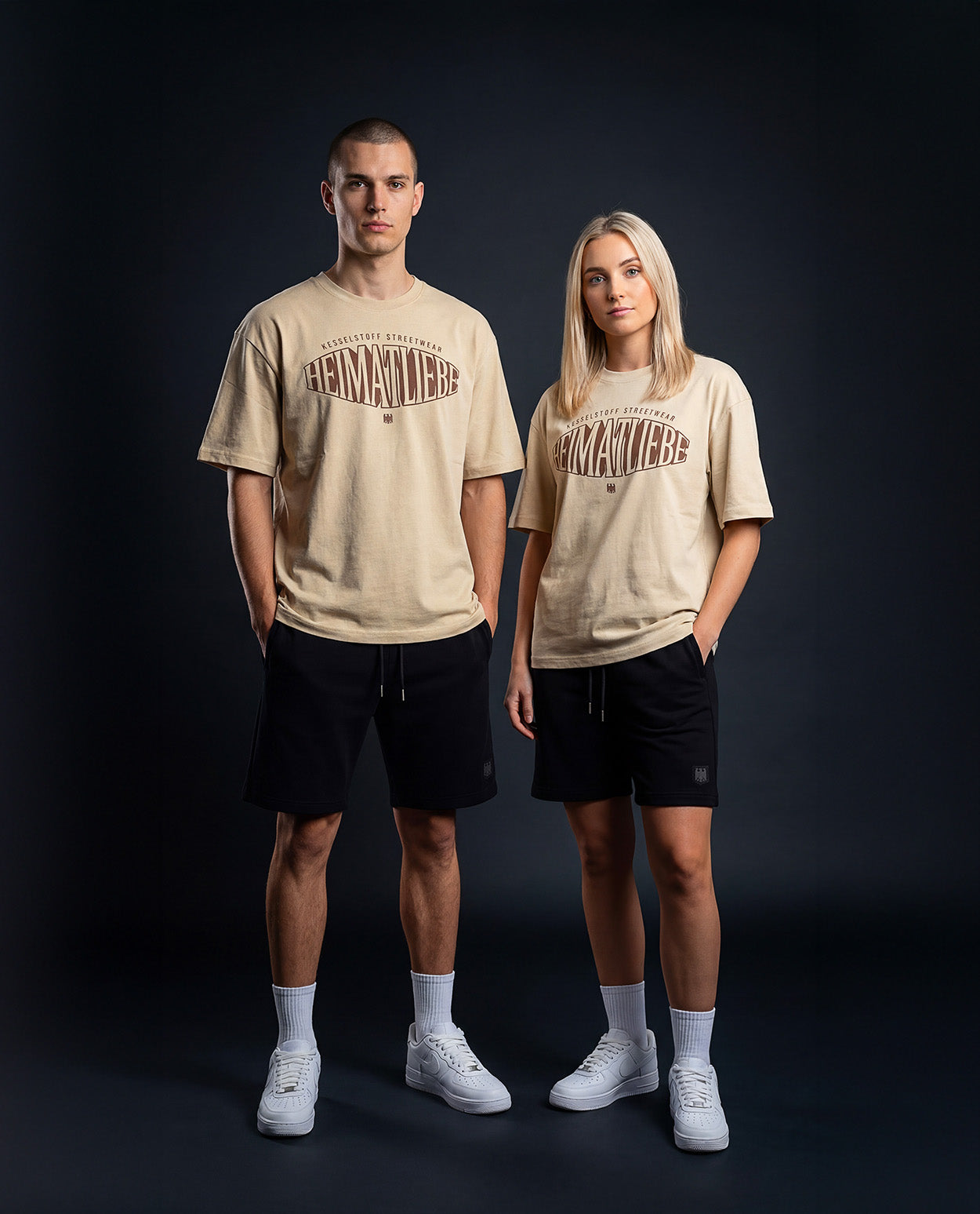 Oversized Shirt Heimatliebe Beige