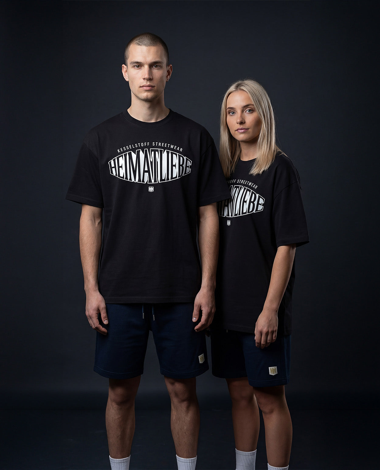 Oversized Shirt Heimatliebe Schwarz