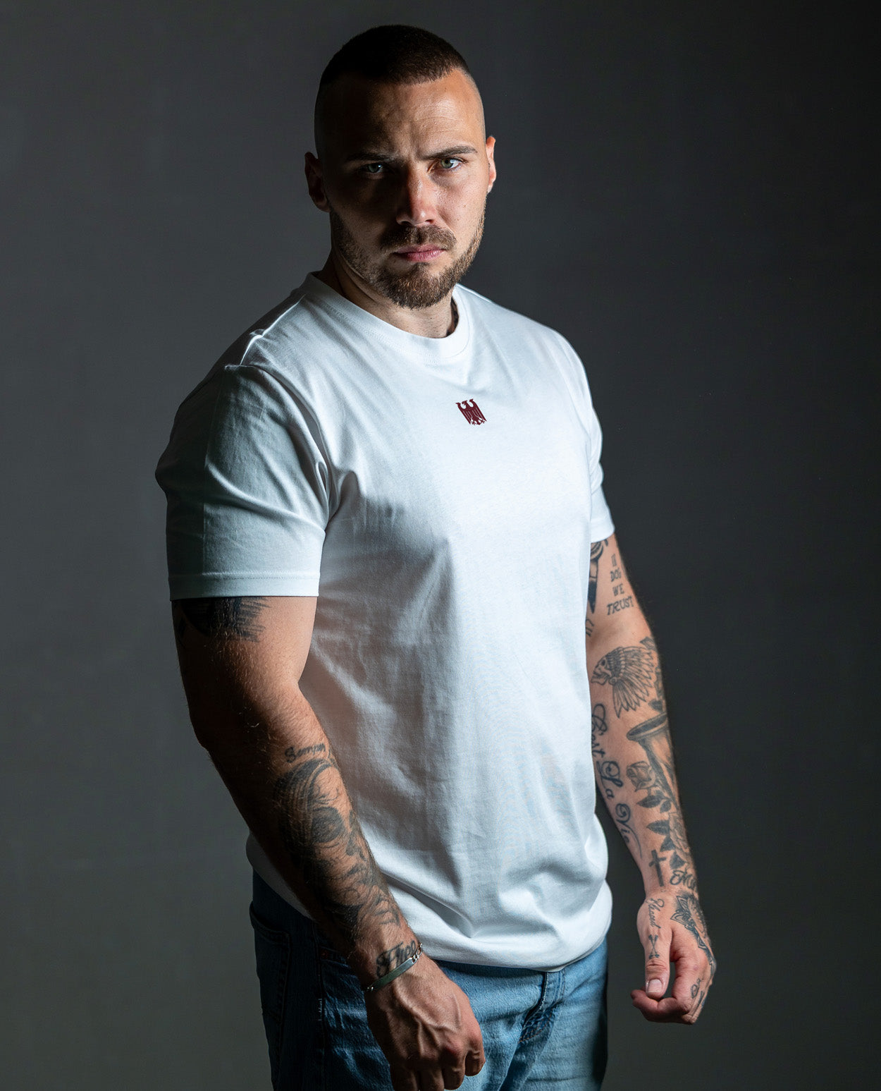 Shirt - Heimatliebe - White Burgrundy